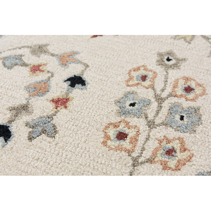 Bernard Handmade Wool Beige/Black/Light Pink/Gray Rug & Reviews Birch